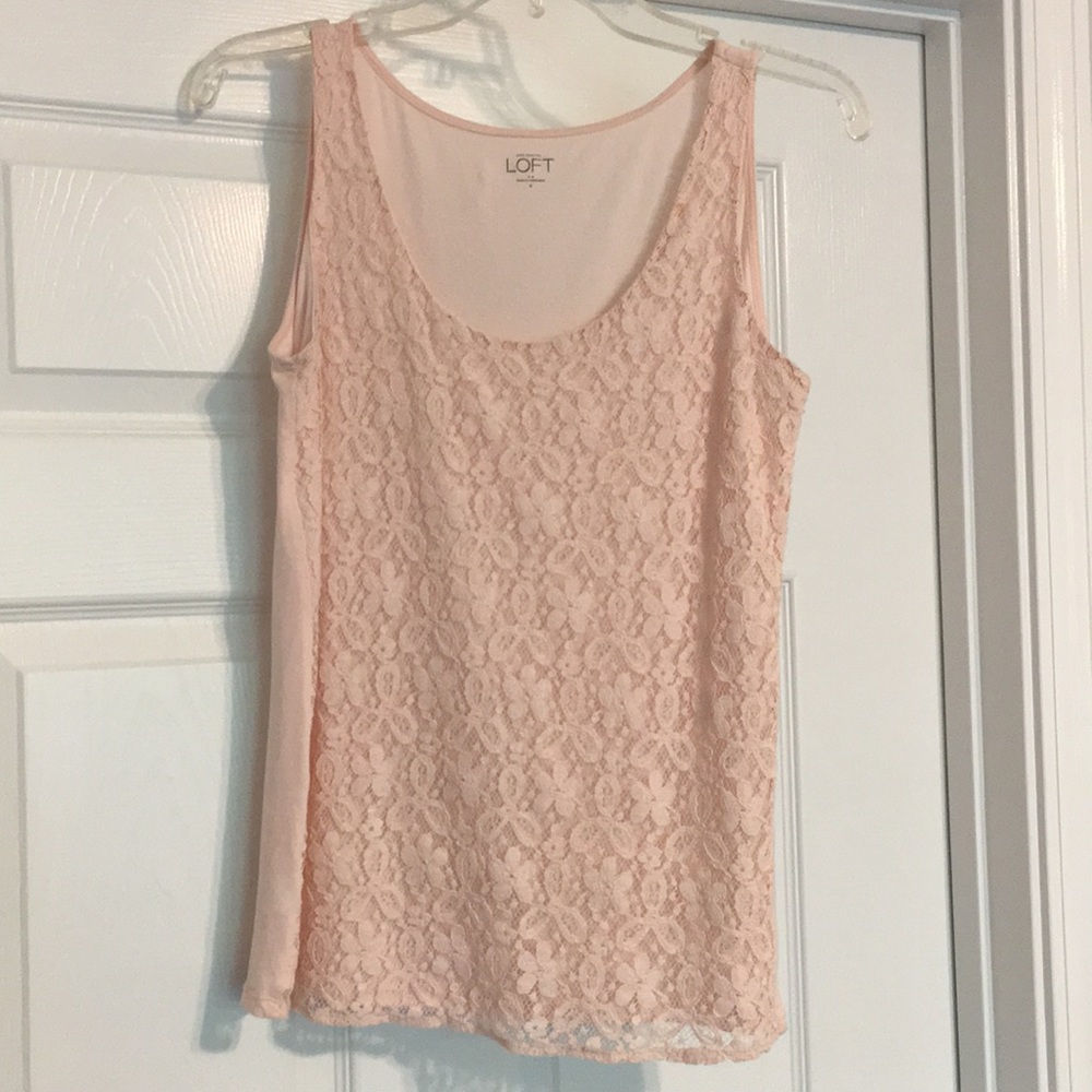 Loft Pink lace tank